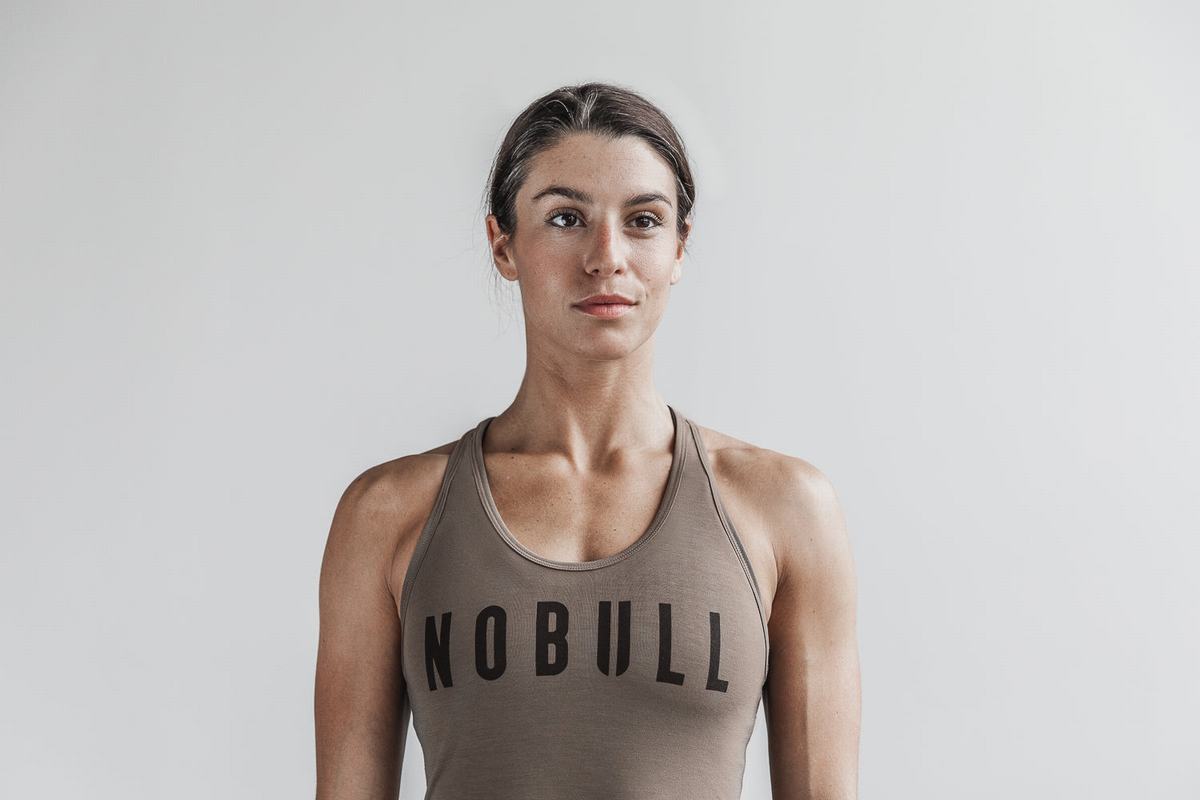 Brown Women's Nobull Racerback Tank Tops | USA254870