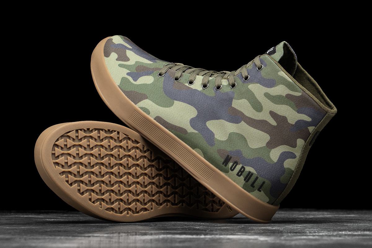 Camo Men's Nobull High-Top Canvas Trainers | USA206479