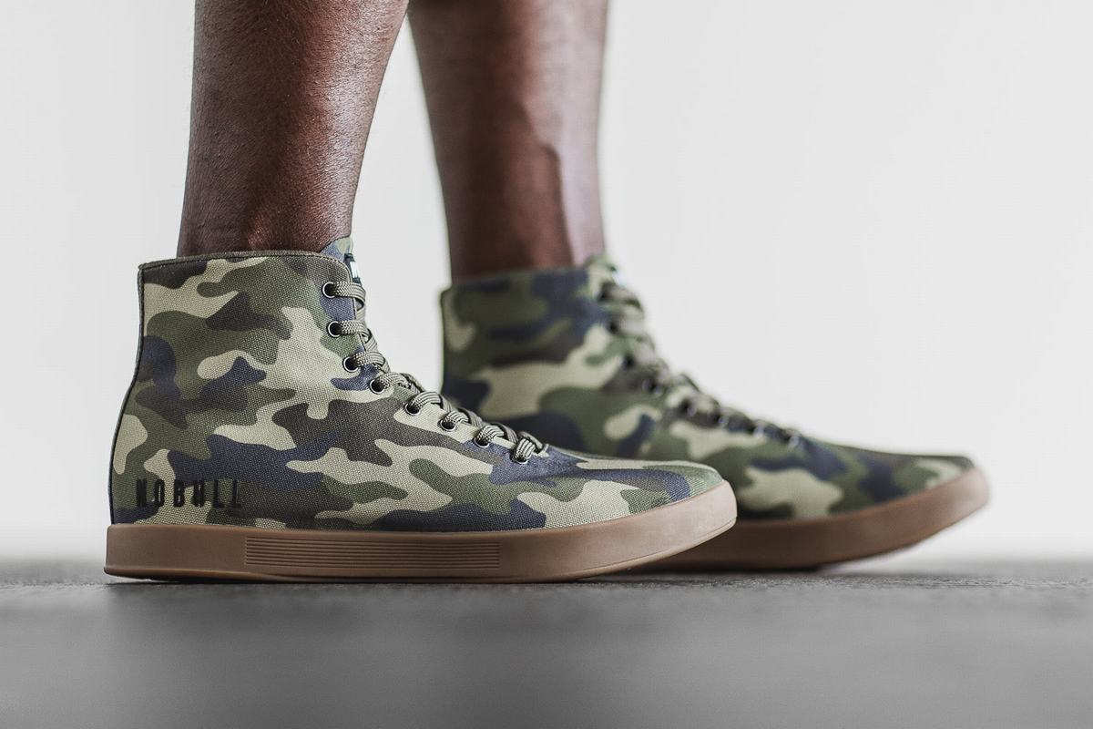 Camo Men's Nobull High-Top Canvas Trainers | USA206479