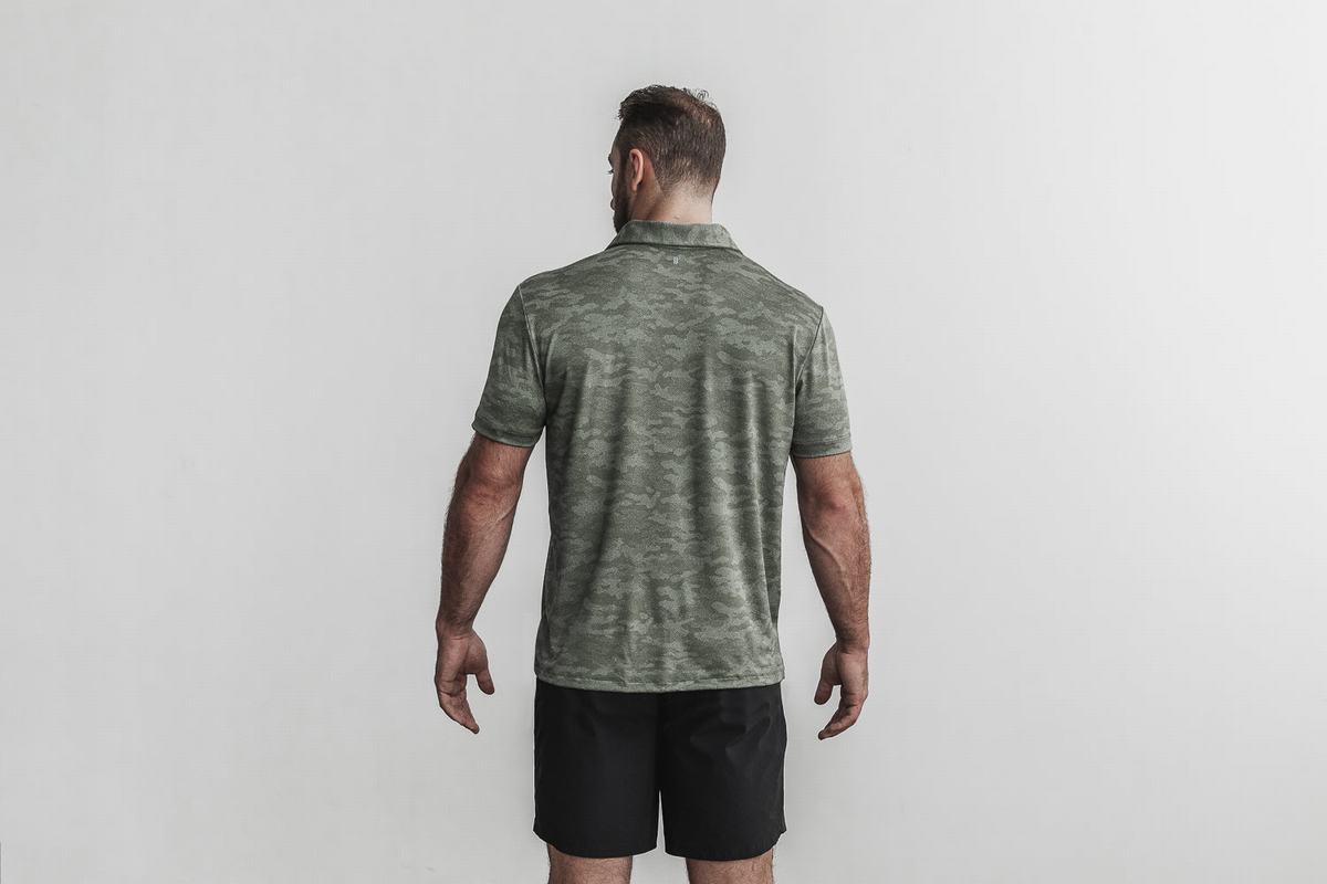 Camo Men's Nobull Lightweight Textured Polo T Shirts | USA615394