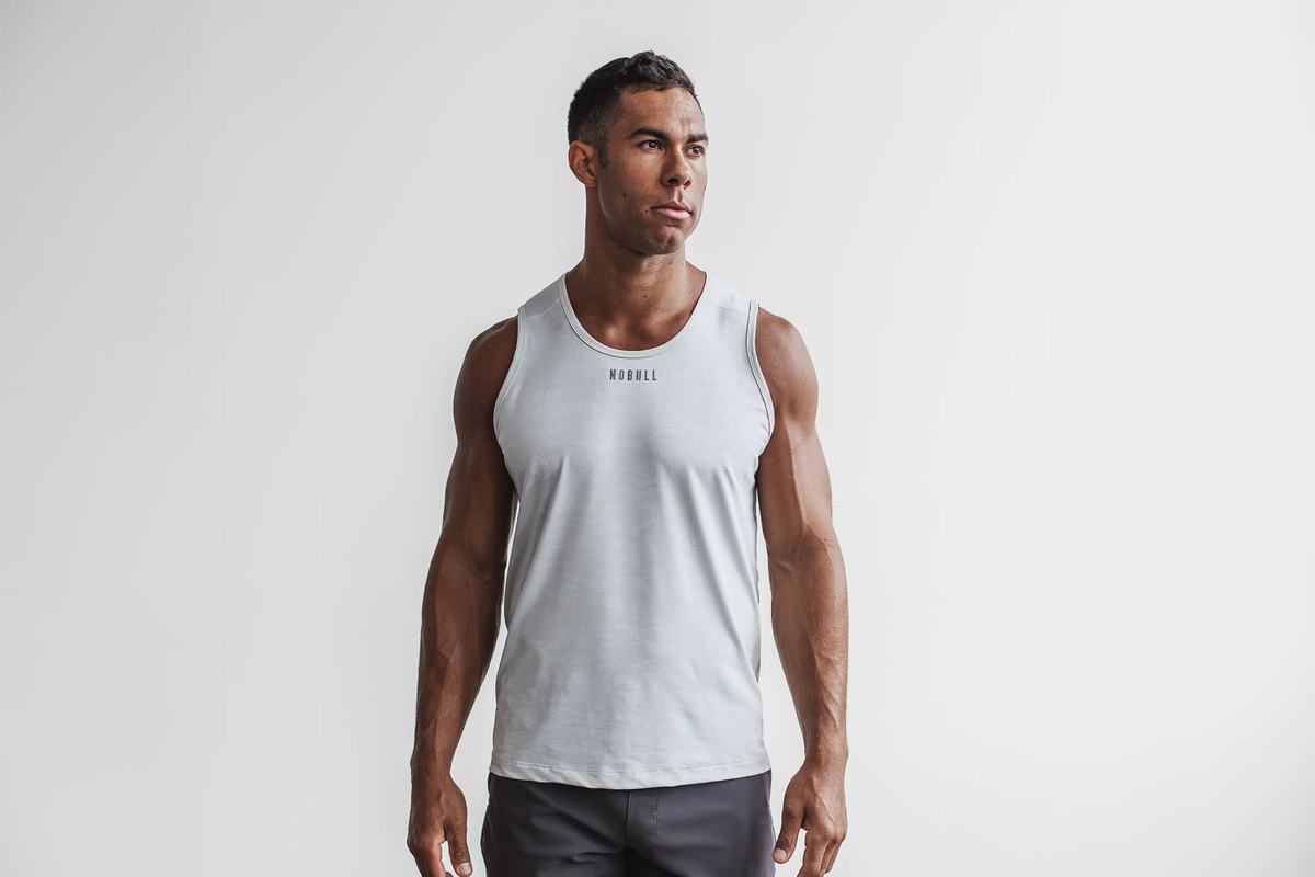 Camo Men's Nobull Lightweight Textured Tank Tops | USA960438