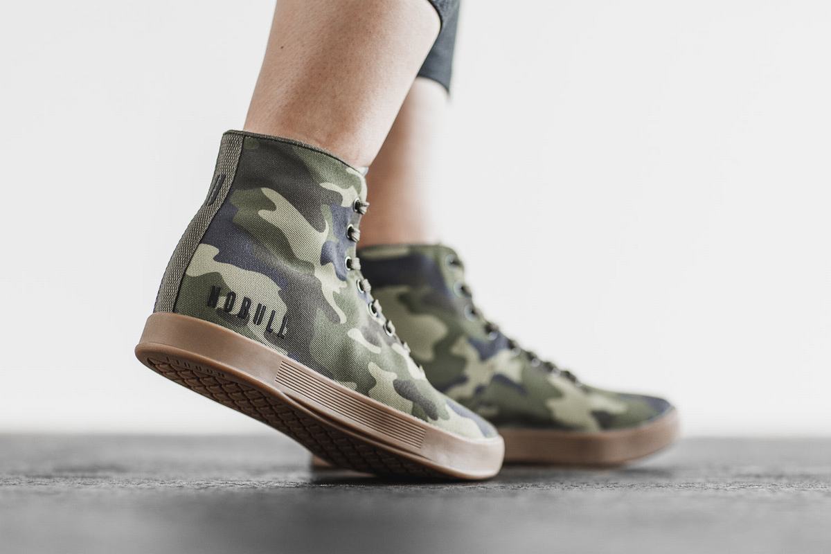 Camo Women's Nobull High-Top Canvas Trainers | USA918354