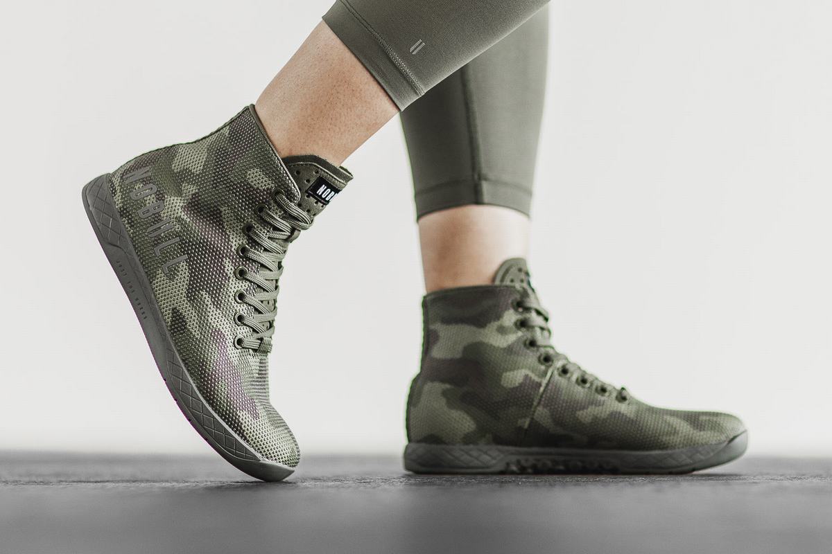 Camo Women's Nobull Superfabric High-Top Trainers | USA481962