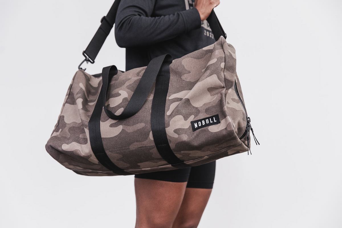 Camo Women's Nobull Waxed Canvas Duffle | USA063479