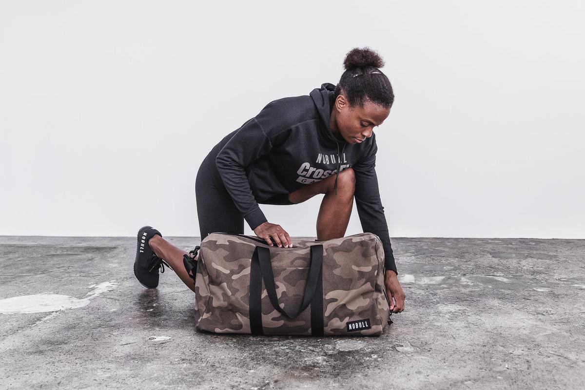 Camo Women's Nobull Waxed Canvas Duffle | USA063479