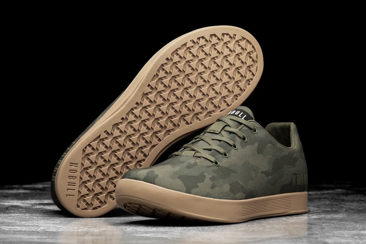 Dark Camo Men's Nobull Canvas Trainers | USA042951