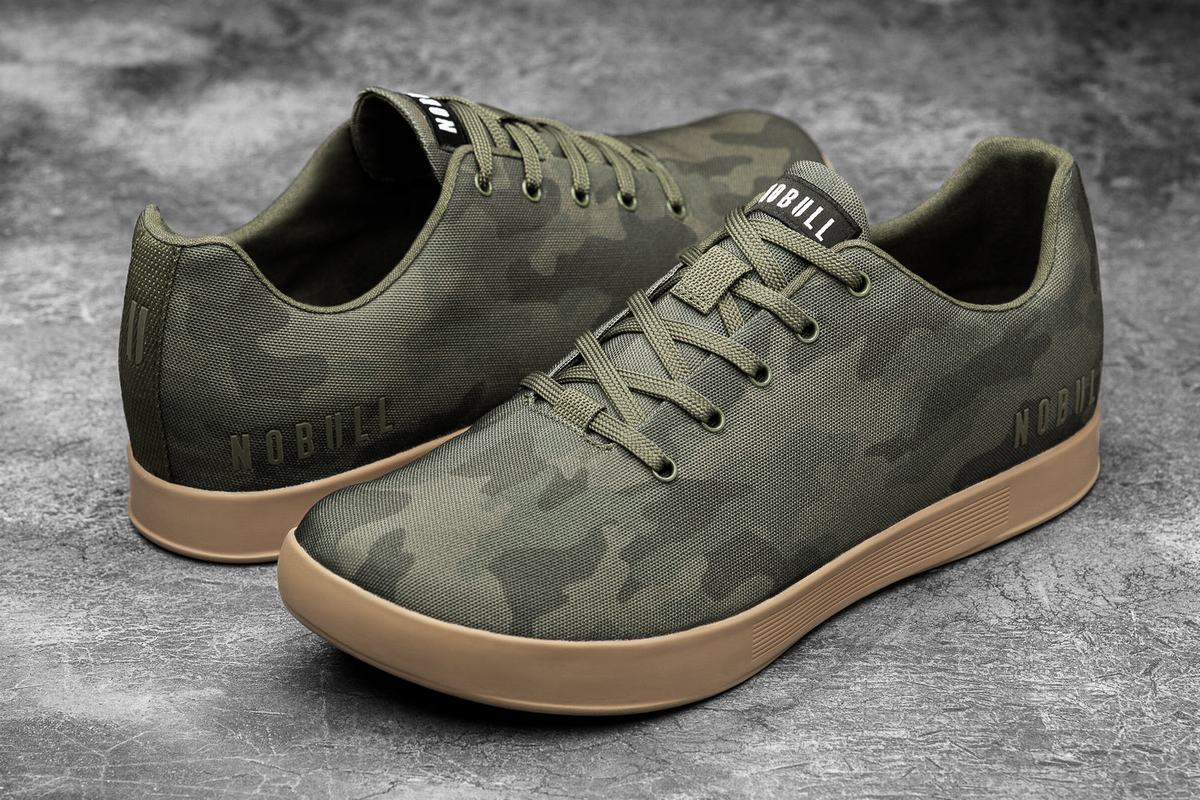 Dark Camo Men's Nobull Canvas Trainers | USA042951