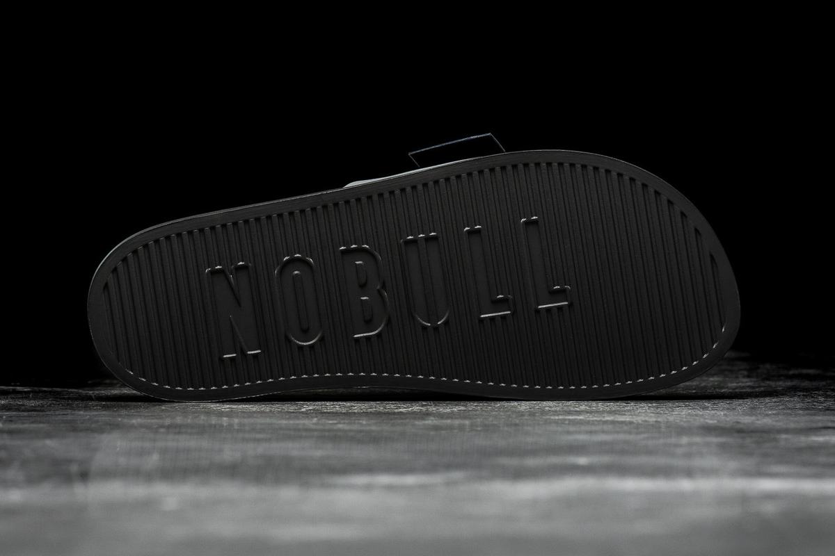 Dark Grey Men's Nobull Adjustable Slides | USA348156