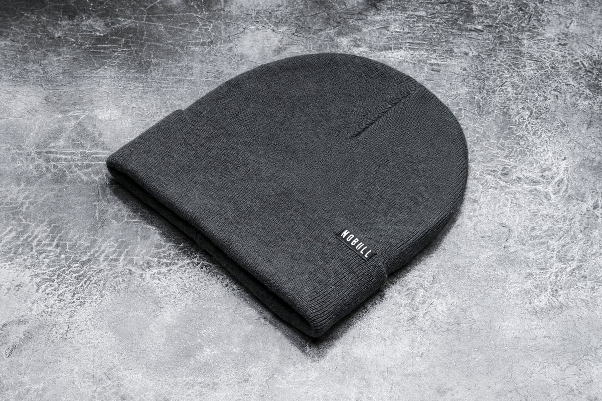 Dark Grey Men's Nobull Cuffed Beanie | USA036582