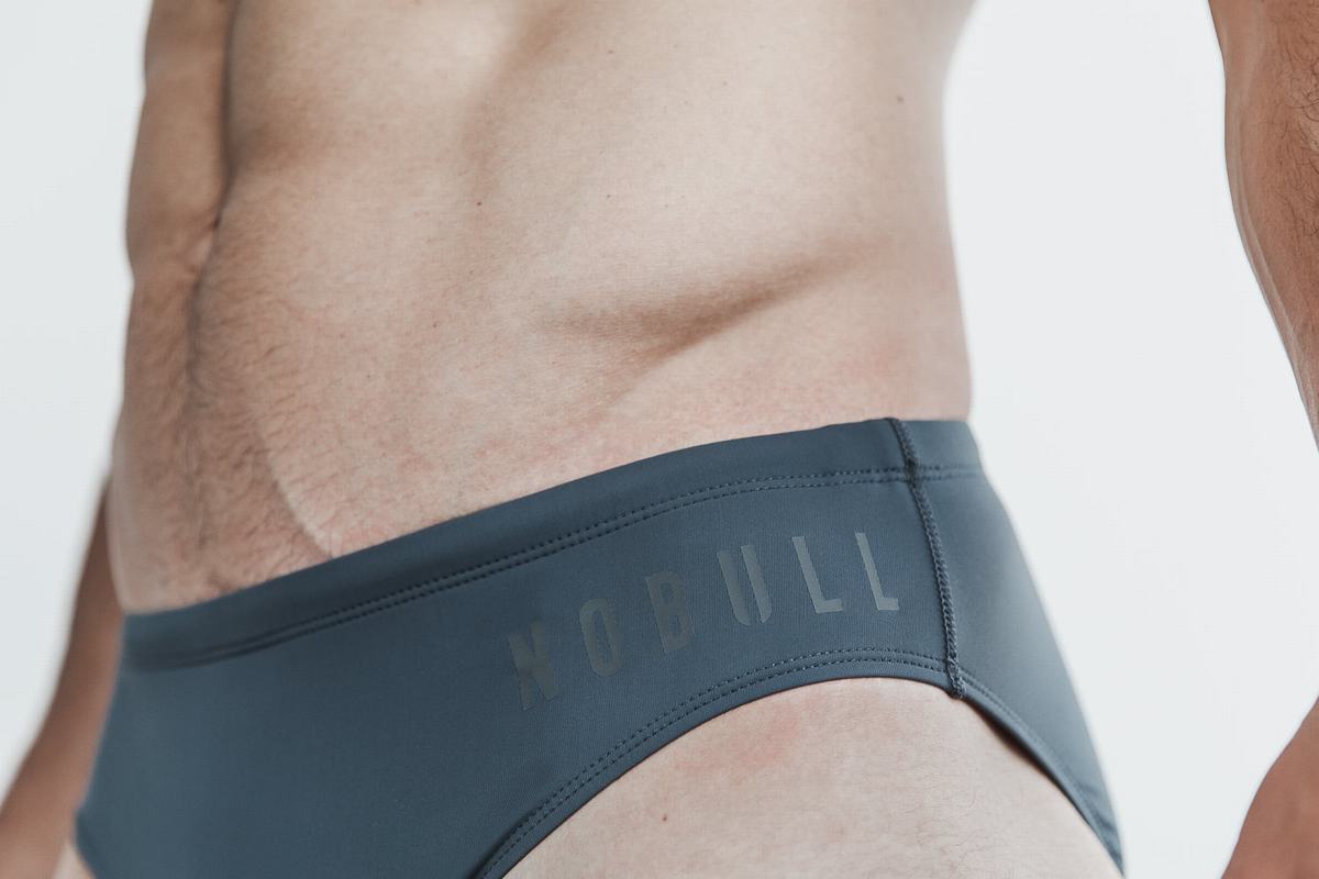 Dark Grey Men's Nobull Swim Brief Swim | USA178056