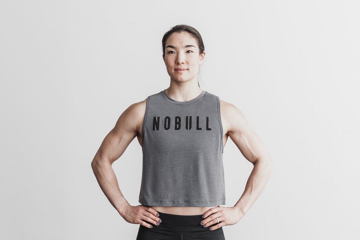 Dark Grey Women\'s Nobull Muscle Tank Tops | USA973124