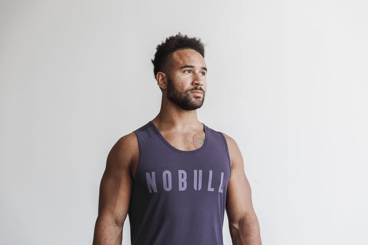 Dark Purple Men's Nobull Tank Tops | USA325648