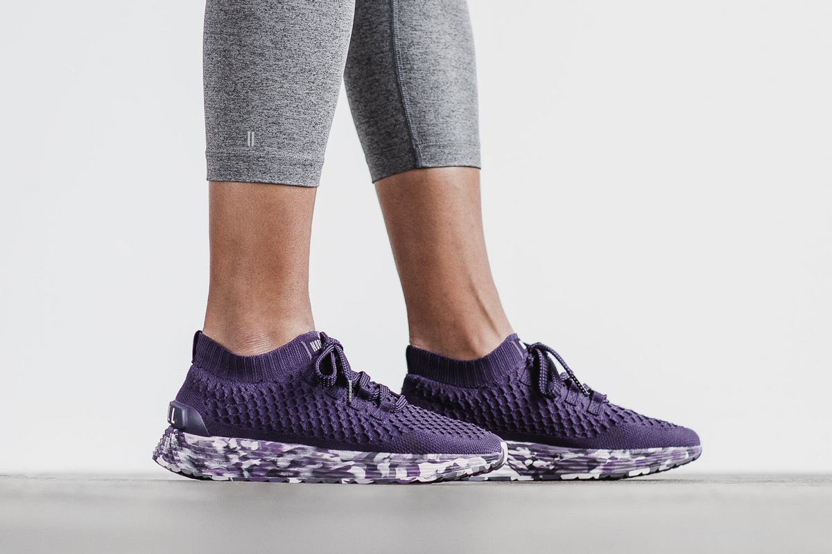 Dark Purple Women's Nobull Knit Runner Running Shoes | USA230546