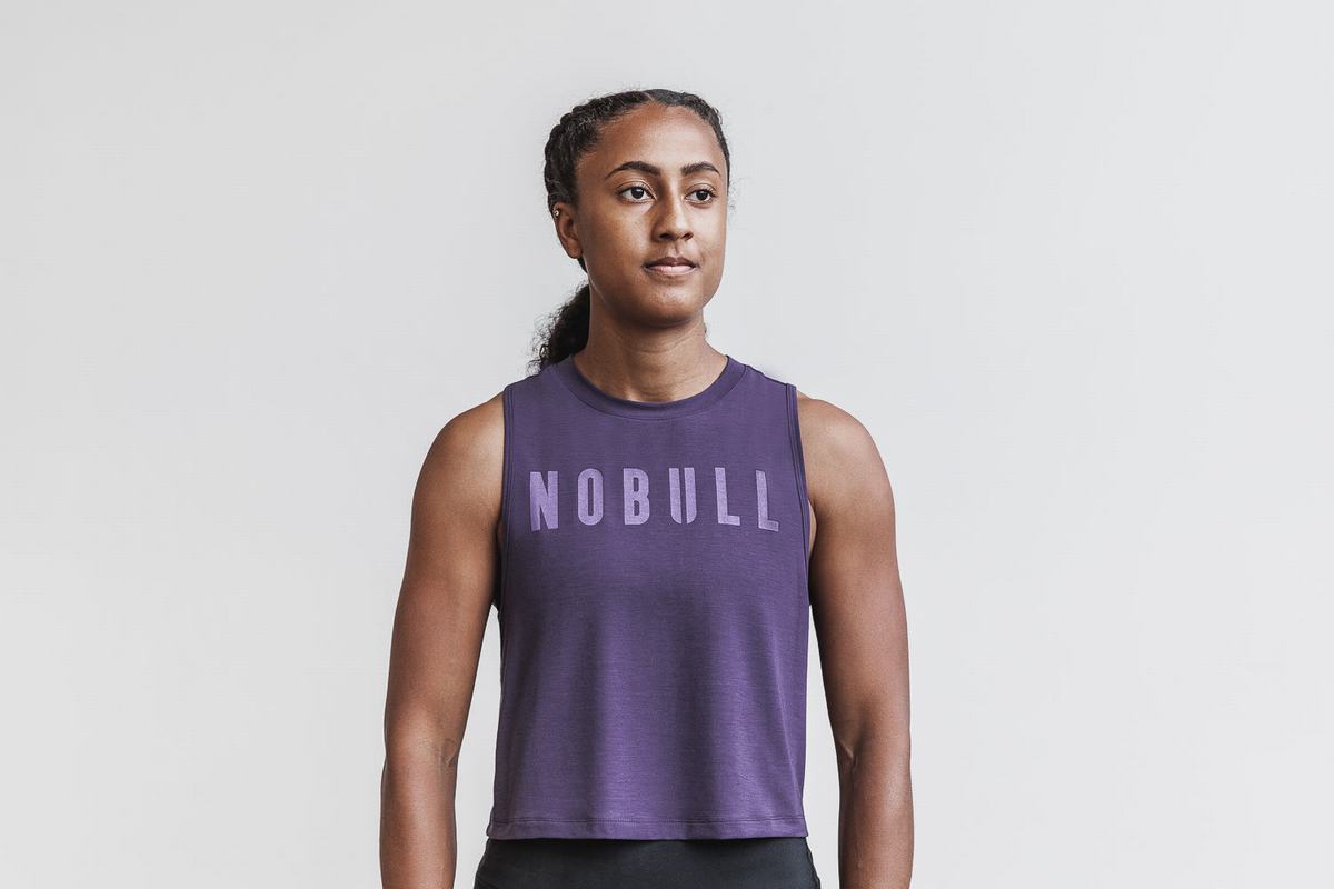 Dark Purple Women's Nobull Muscle Tank Tops | USA058719