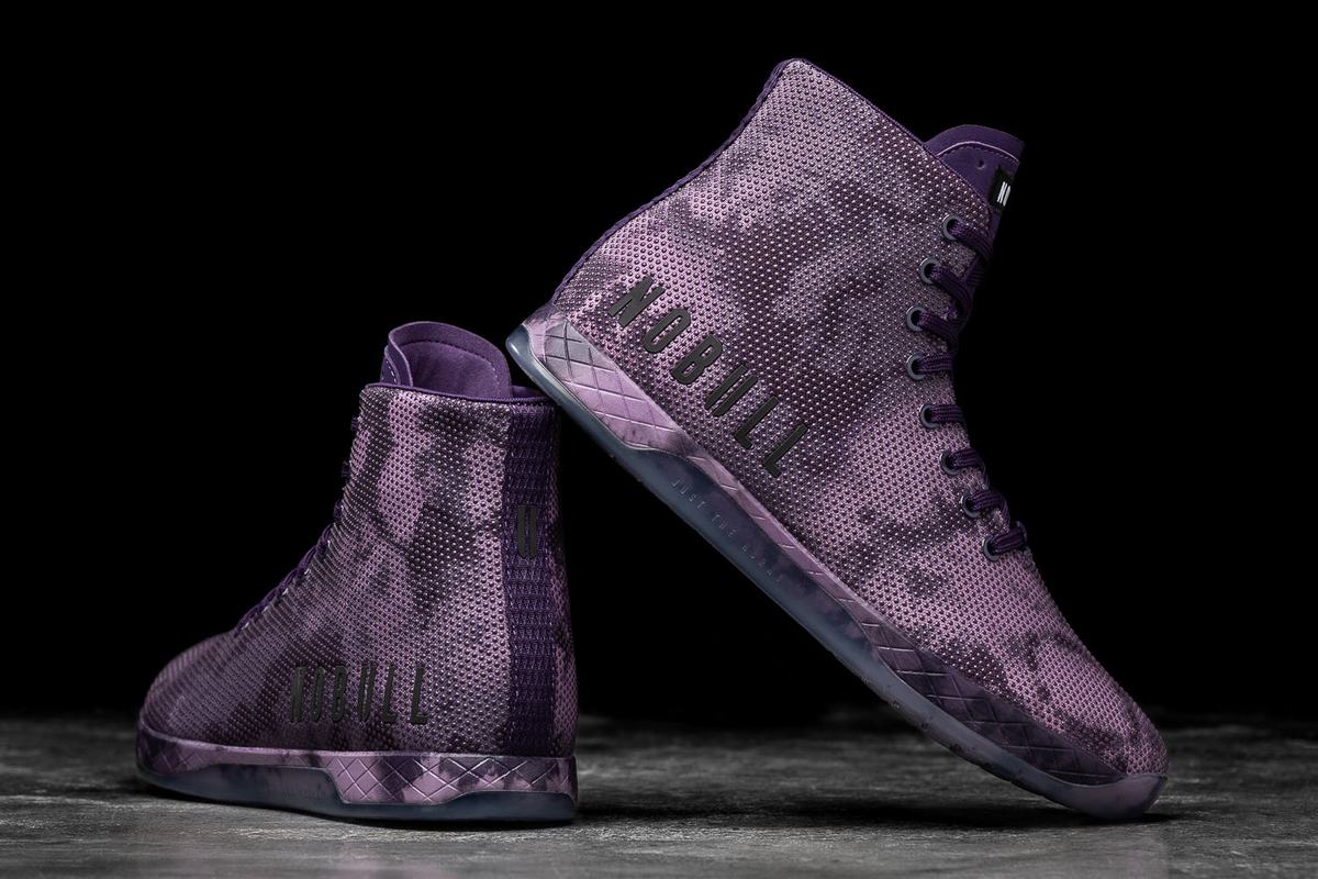 Dark Purple Women's Nobull Superfabric High-Top Tie-Dye Trainers | USA206849