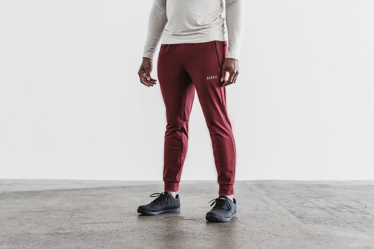 Dark Red Men\'s Nobull Joggers | USA186975