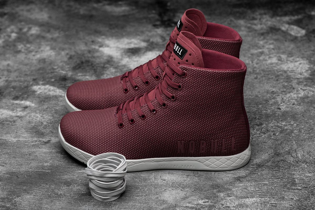 Dark Red Men's Nobull Superfabric High-Top Arctic Trainers | USA849312