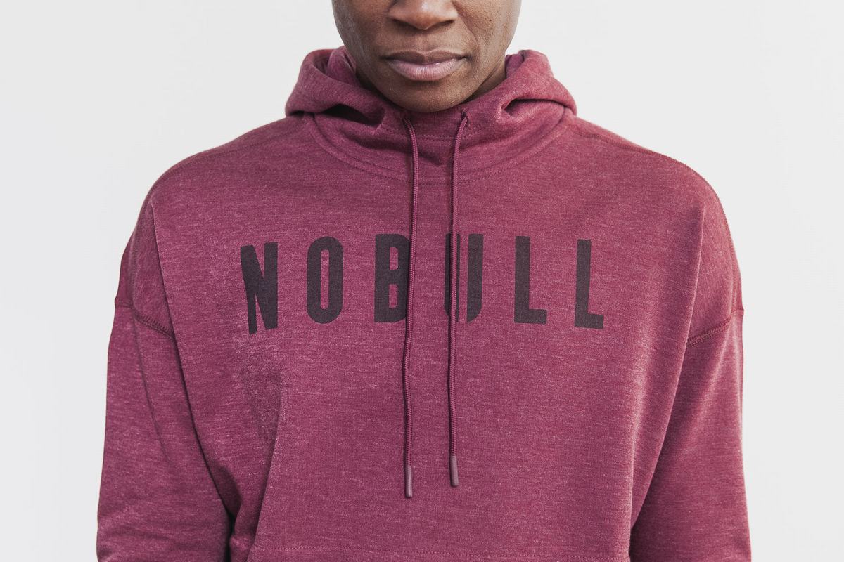 Dark Red Women's Nobull Hoodie | USA867345