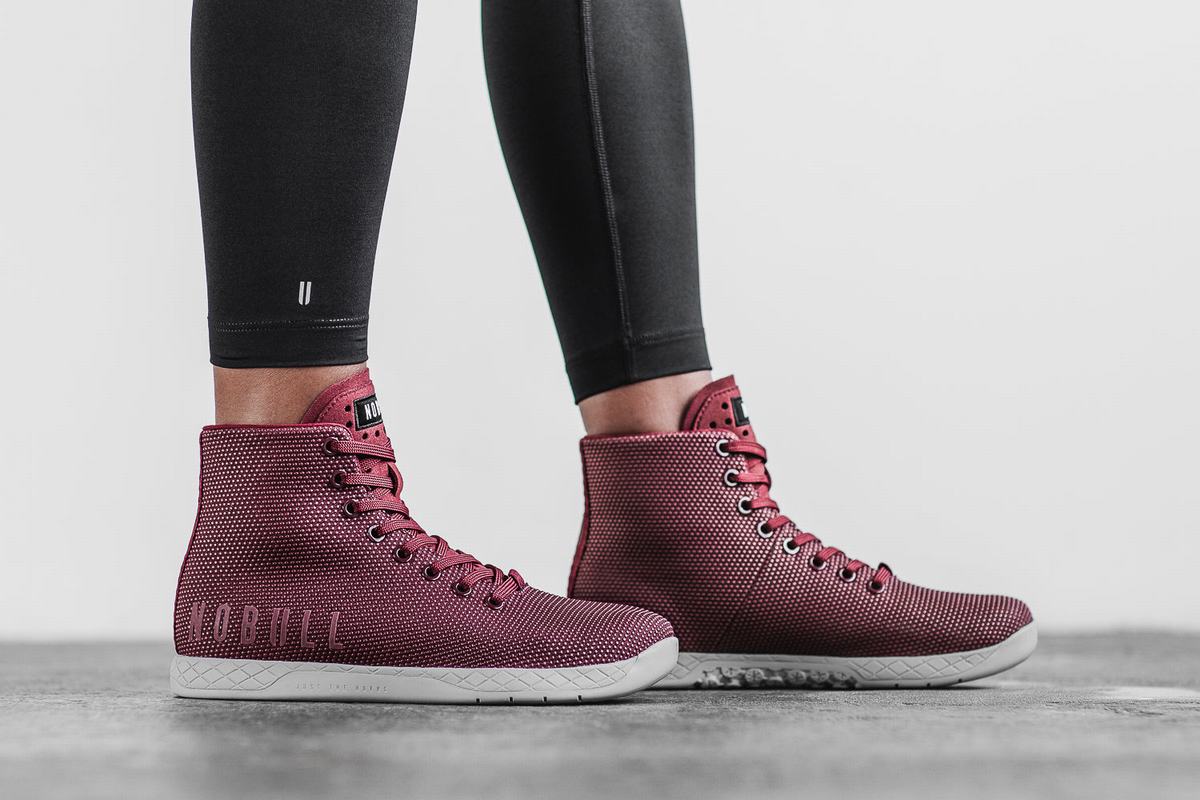 Dark Red Women's Nobull Superfabric High-Top Arctic Trainers | USA864971