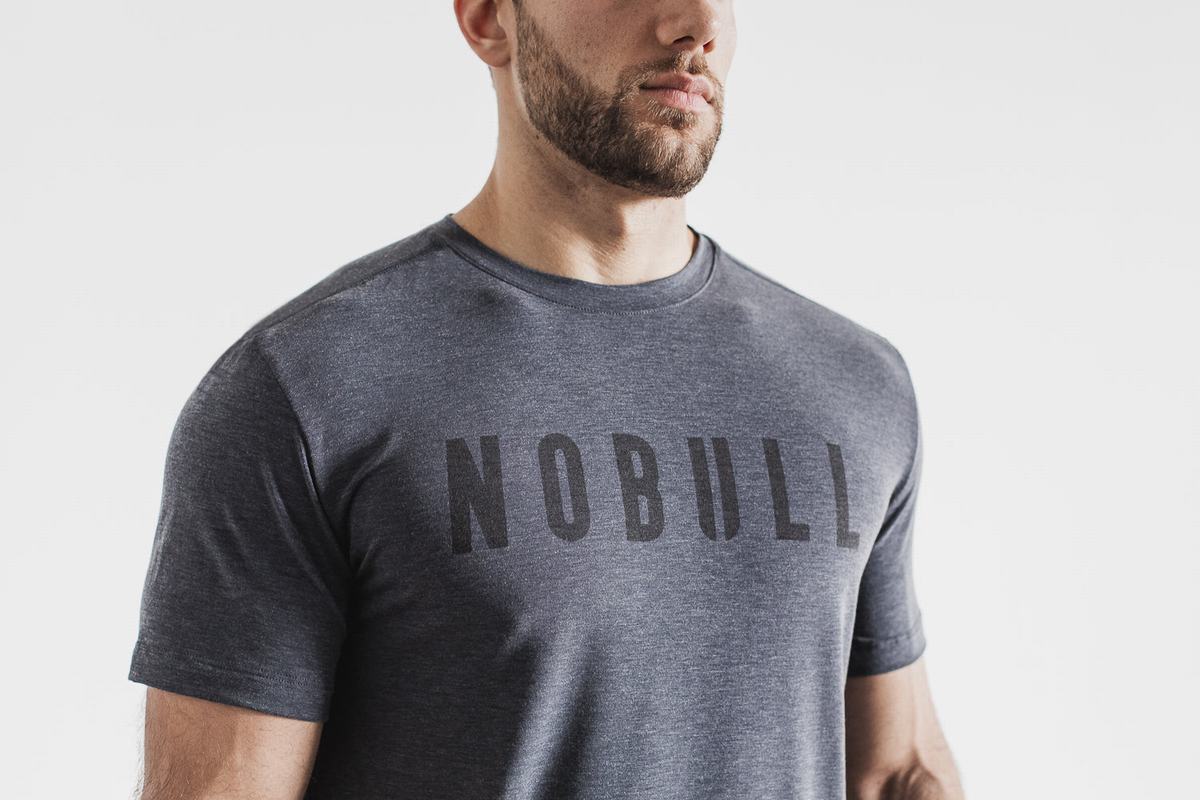 Deep Grey Men's Nobull T Shirts | USA318467