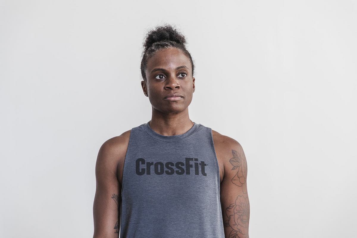 Deep Grey Women's Nobull Crossfit® High-Neck Tank Tops | USA045187