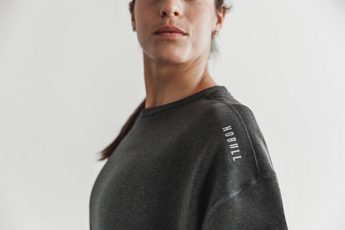 Deep Grey Women's Nobull Performance Crew Sweatshirts | USA260591