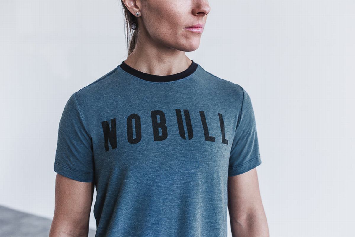 Deep Turquoise Women's Nobull Boxy T Shirts | USA456273