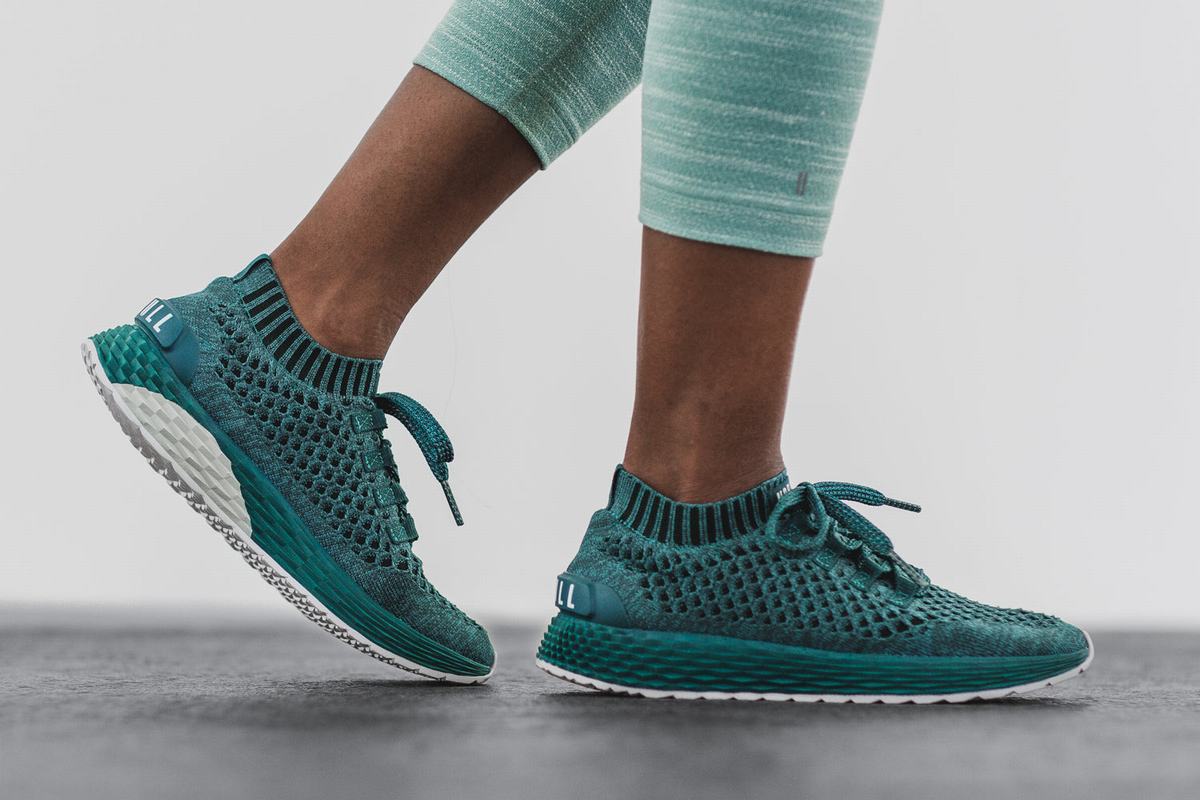 Deep Turquoise Women's Nobull Knit Runner Running Shoes | USA460317