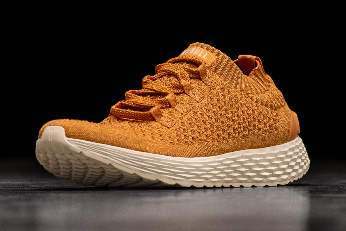 Gold Men's Nobull Knit Runner Running Shoes | USA012579