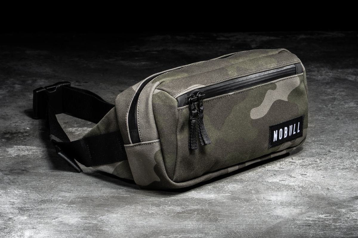 Green Camo Men\'s Nobull Crossbody Bags | USA537264