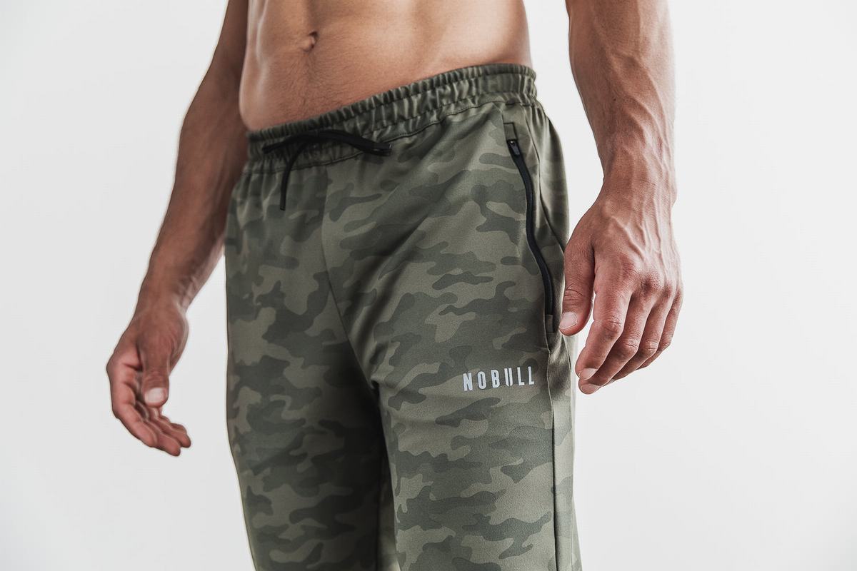 Green Camo Men's Nobull Joggers | USA429803