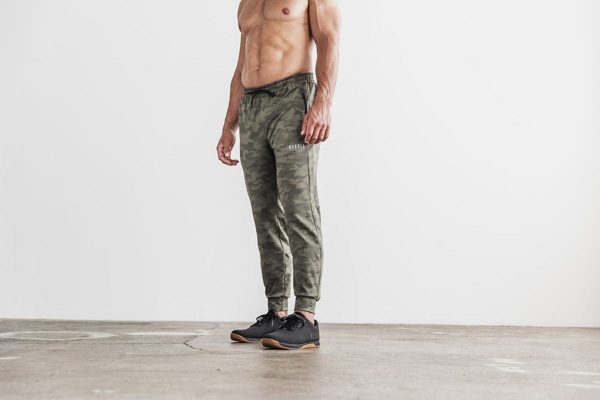 Green Camo Men\'s Nobull Joggers | USA429803