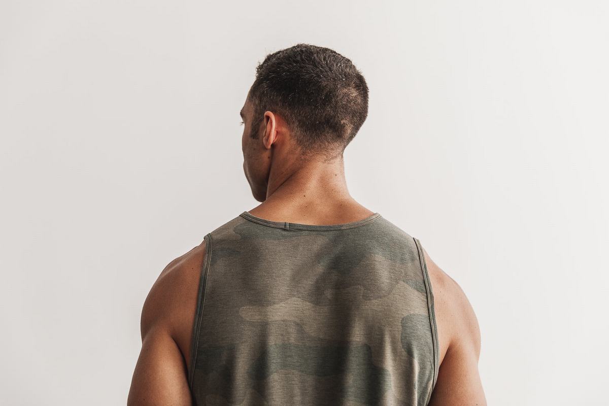 Green Camo Men's Nobull Tank Tops | USA462891