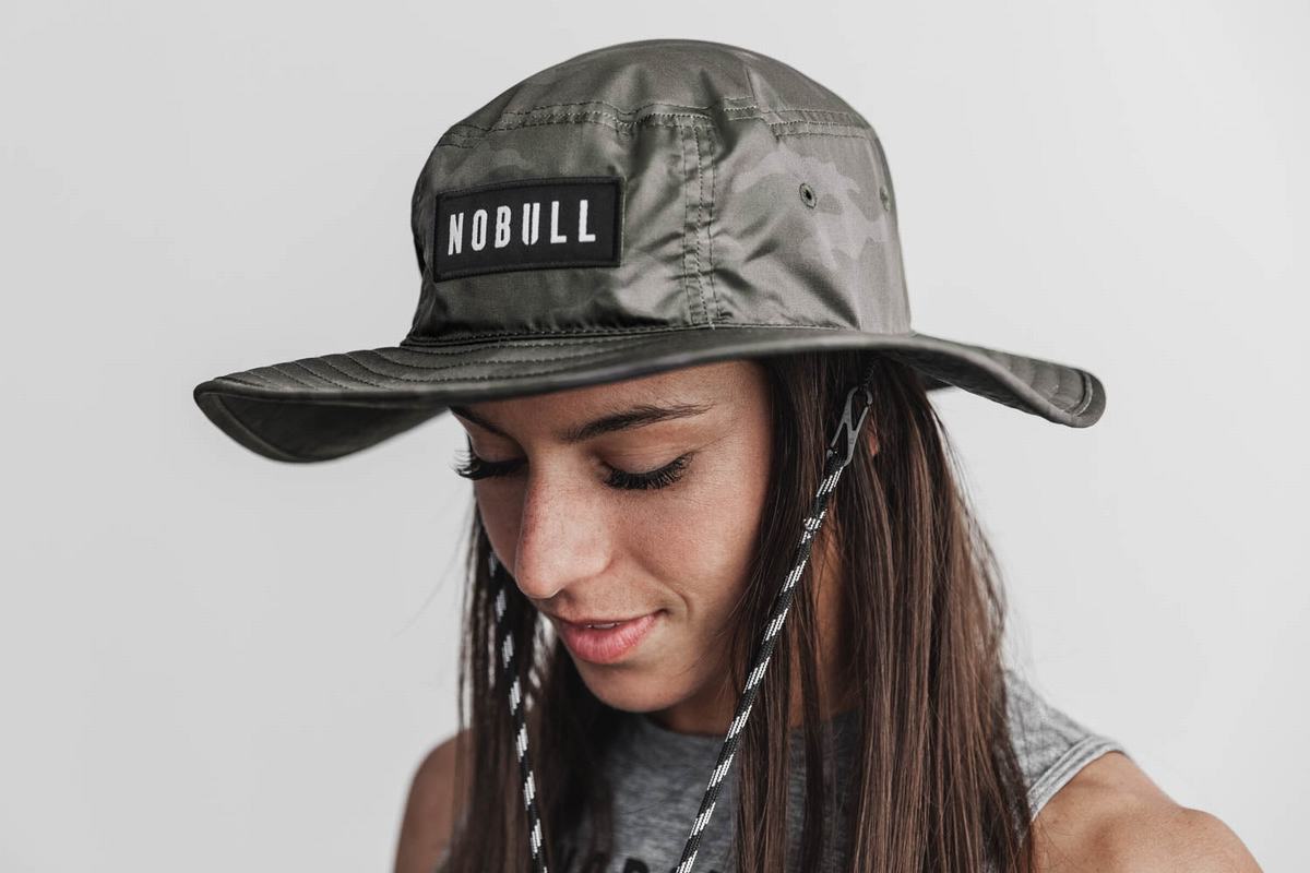 Green Camo Women's Nobull Boonie Hats | USA826791