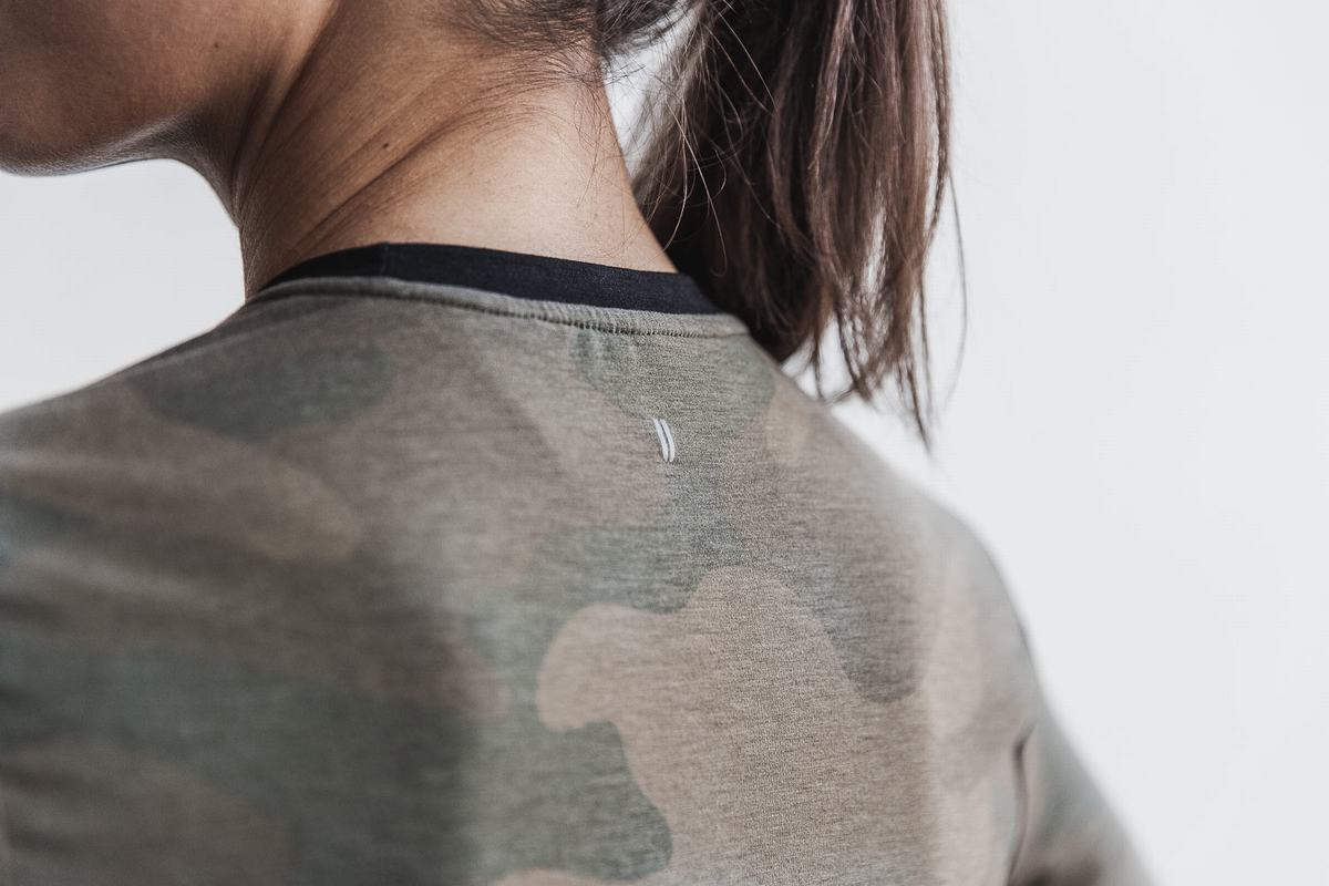 Green Camo Women's Nobull Boxy T Shirts | USA592473