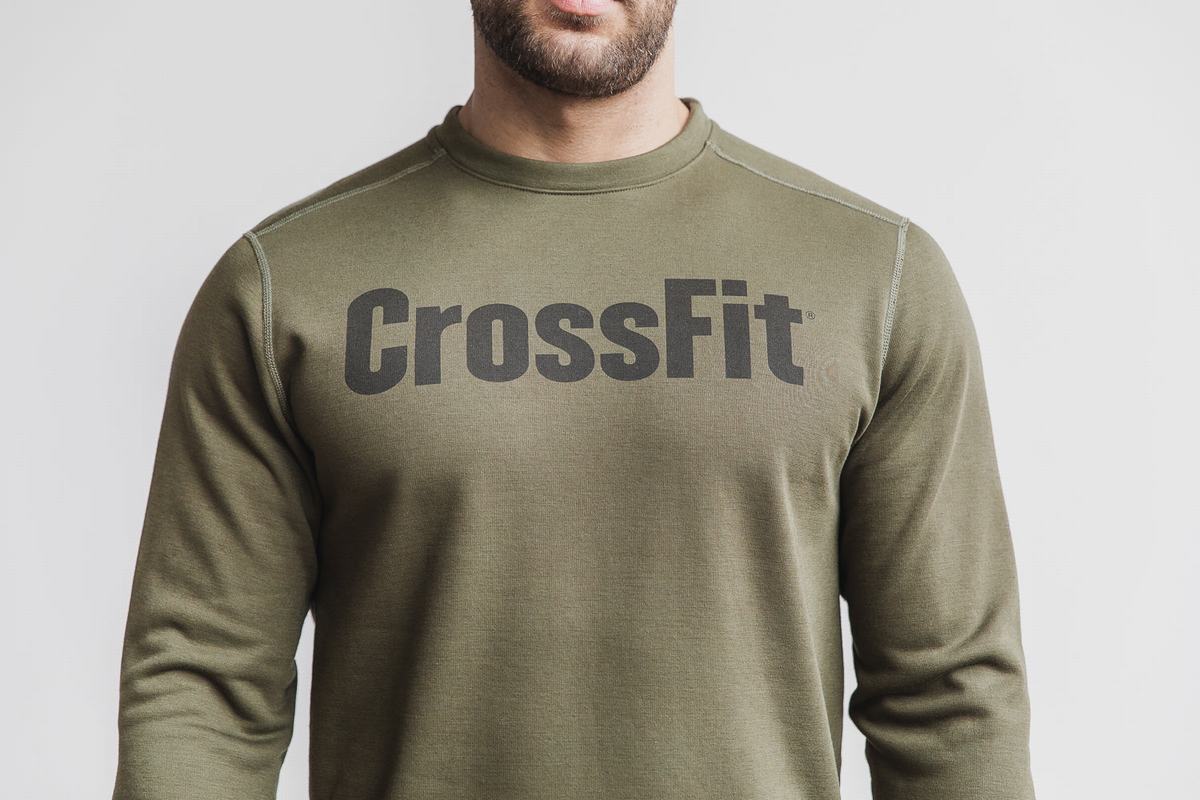 Green Men's Nobull Crossfit® Crew Sweatshirts | USA317895