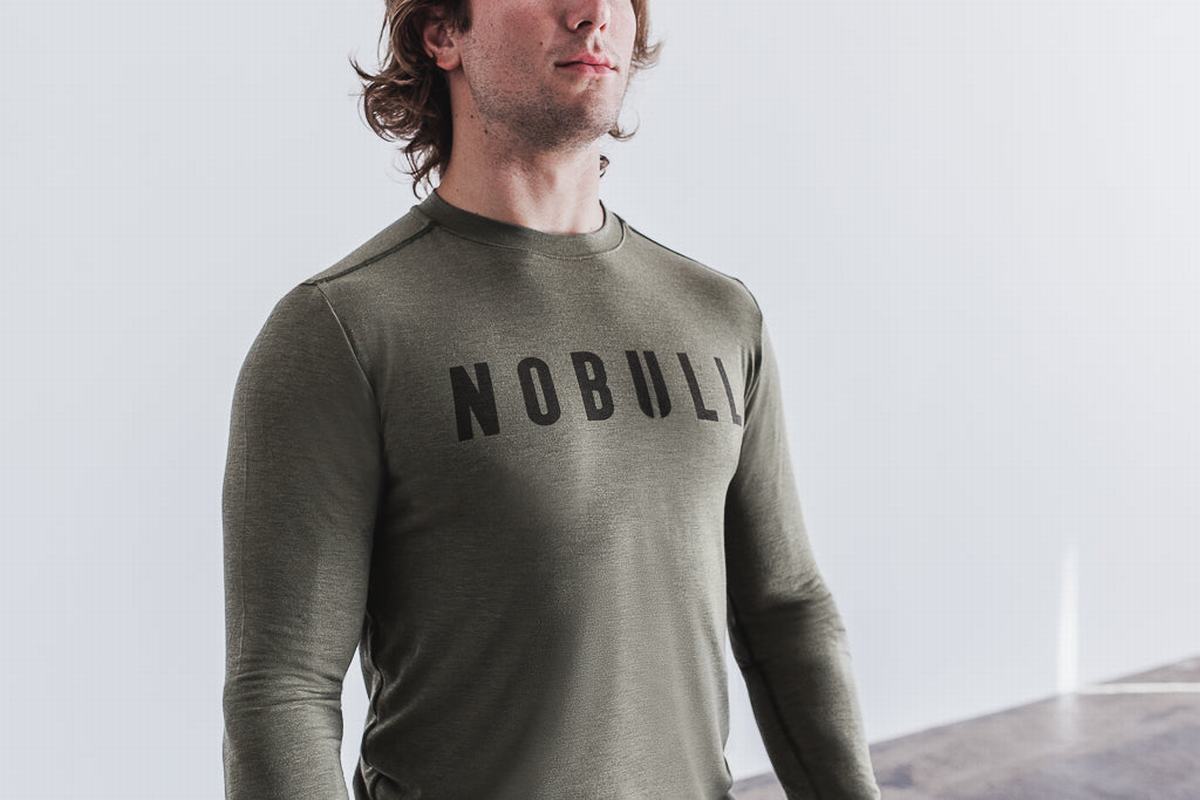 Green Men\'s Nobull Long Sleeves | USA138957