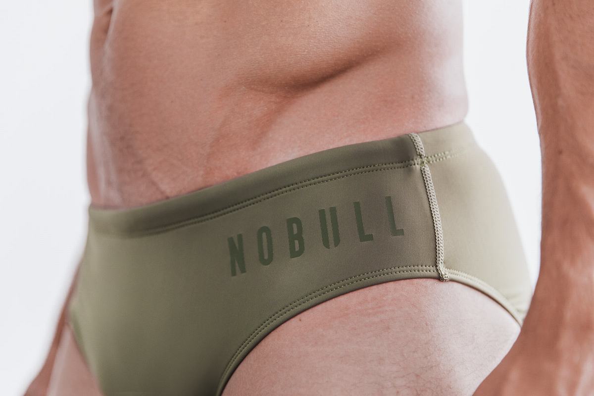 Green Men's Nobull Swim Brief Swim | USA057389