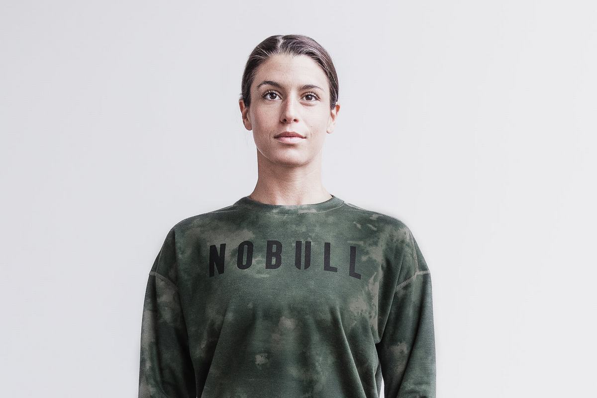 Green Women's Nobull Crew Tie-Dye Sweatshirts | USA680345