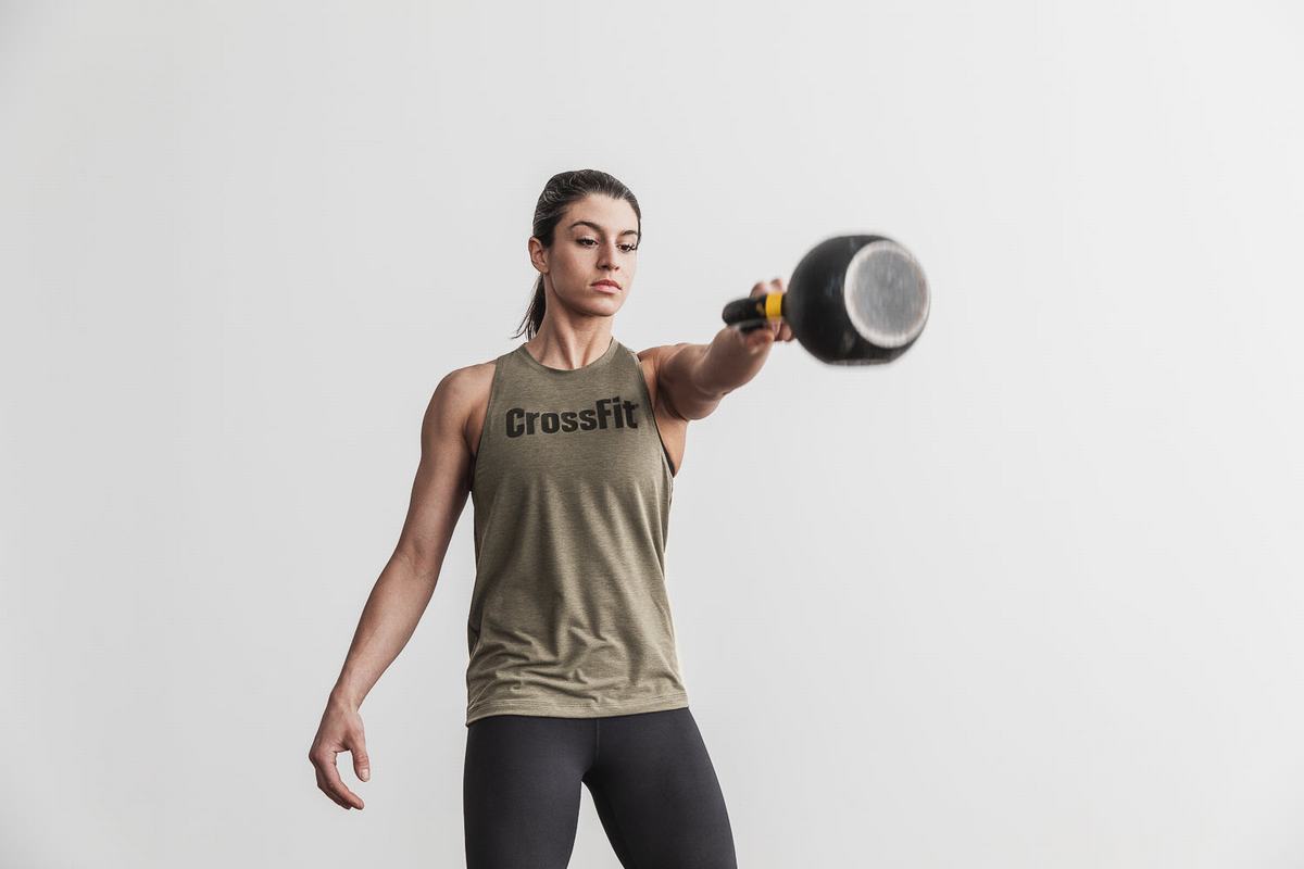 Green Women\'s Nobull Crossfit® High-Neck Tank Tops | USA516493