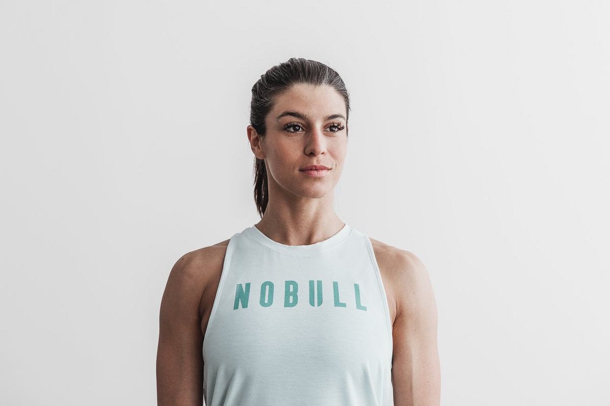 Green Women\'s Nobull High-Neck Seasonal Colors Tank Tops | USA921473