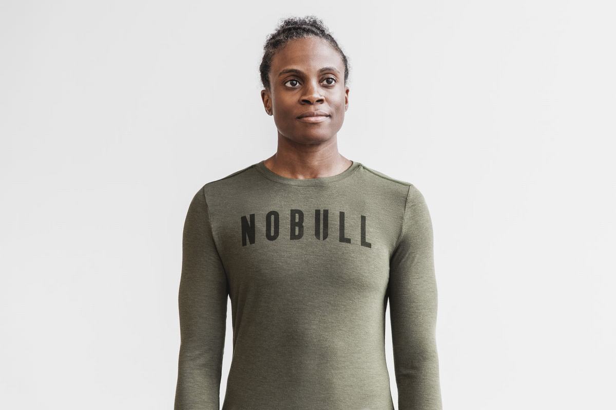 Green Women\'s Nobull Long Sleeves | USA062731