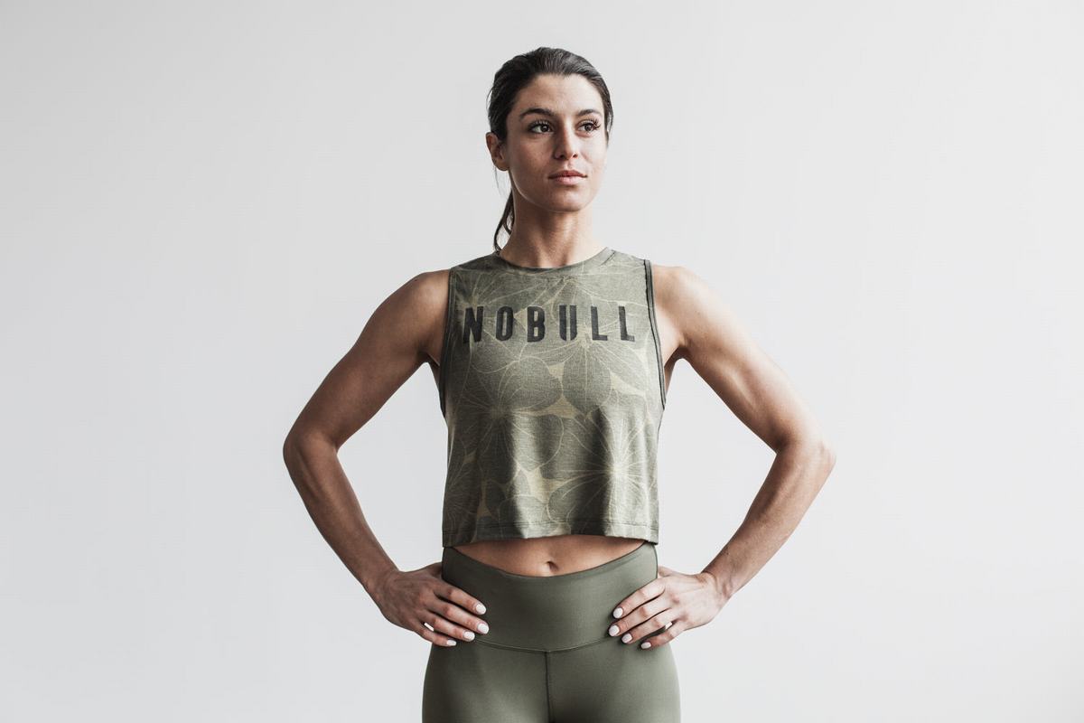 Green Women\'s Nobull Muscle Tank Tops | USA489657