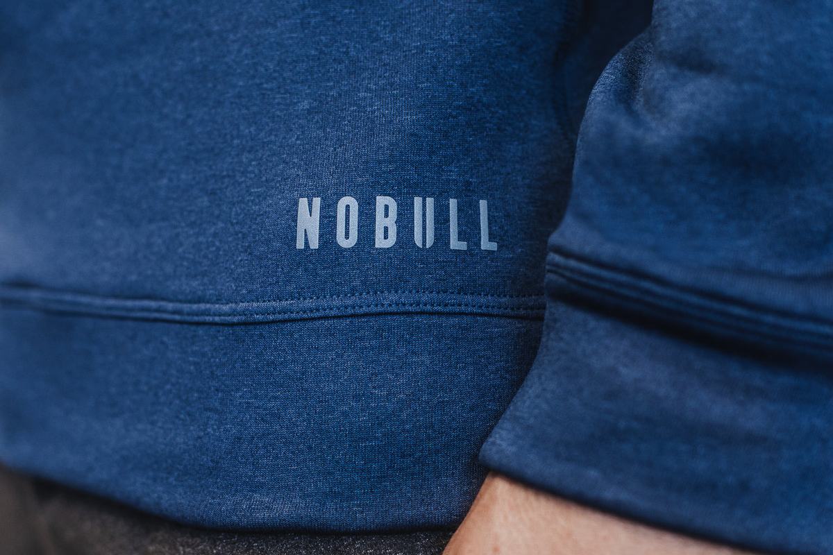 Grey Blue Men's Nobull Performance Crew Sweatshirts | USA102836