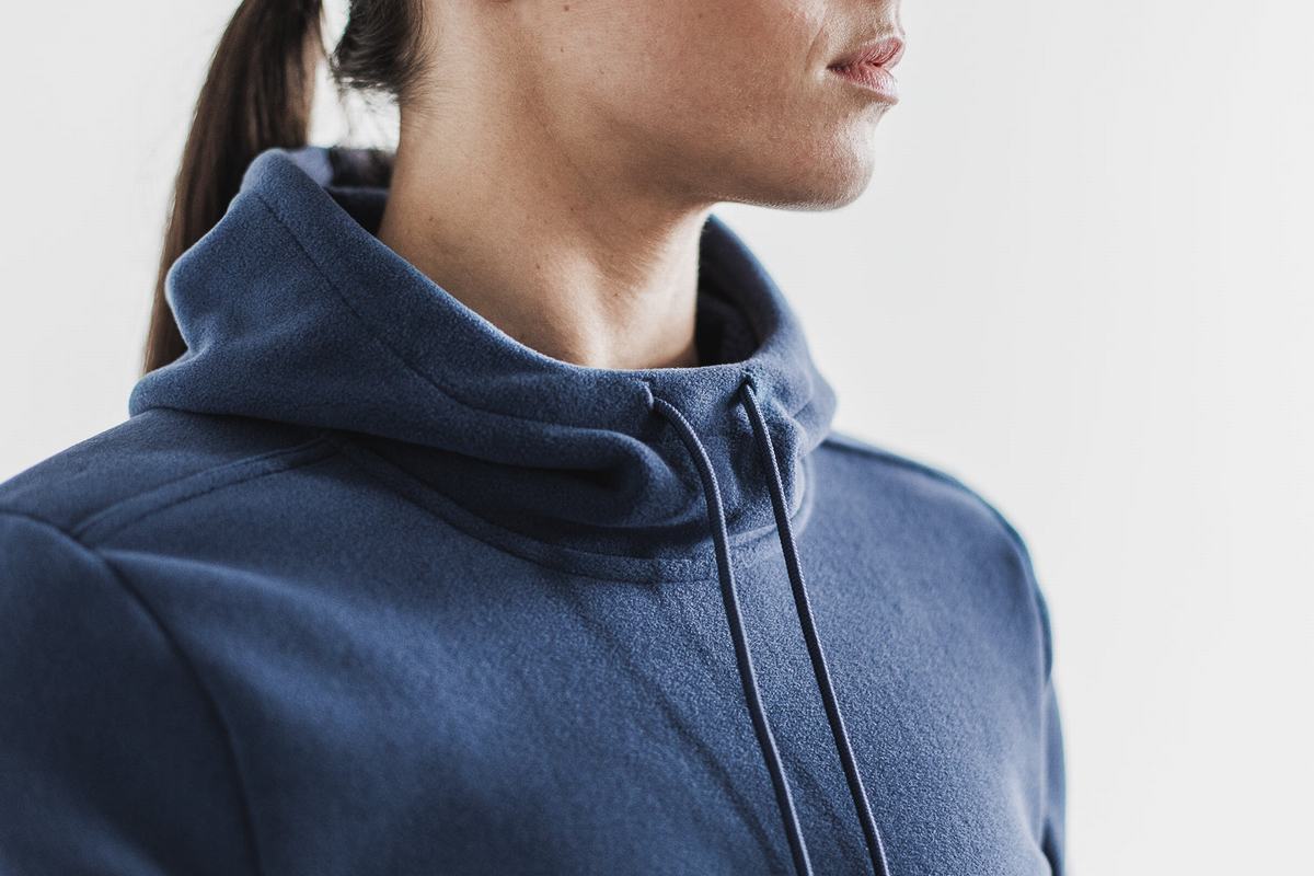 Grey Blue Women's Nobull Arctic Hoodie | USA829503