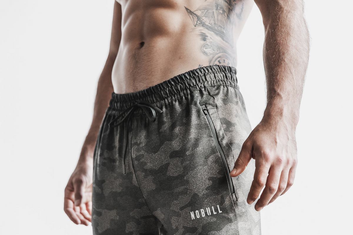 Grey Camo Men's Nobull Joggers | USA951634