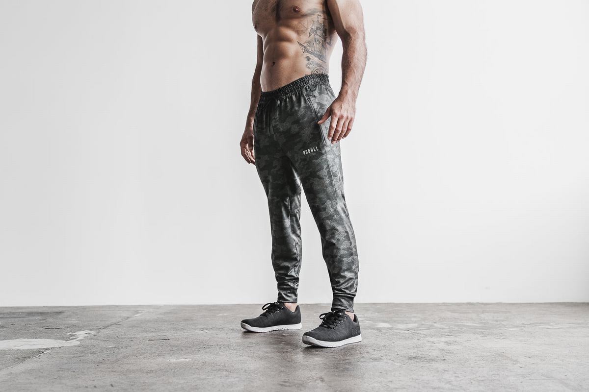 Grey Camo Men\'s Nobull Joggers | USA951634