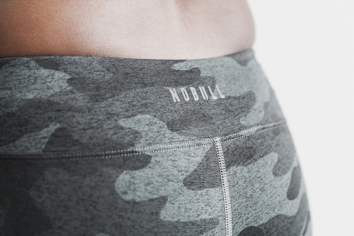 Grey Camo Women's Nobull 2'' Plush Heather Shorts | USA507342