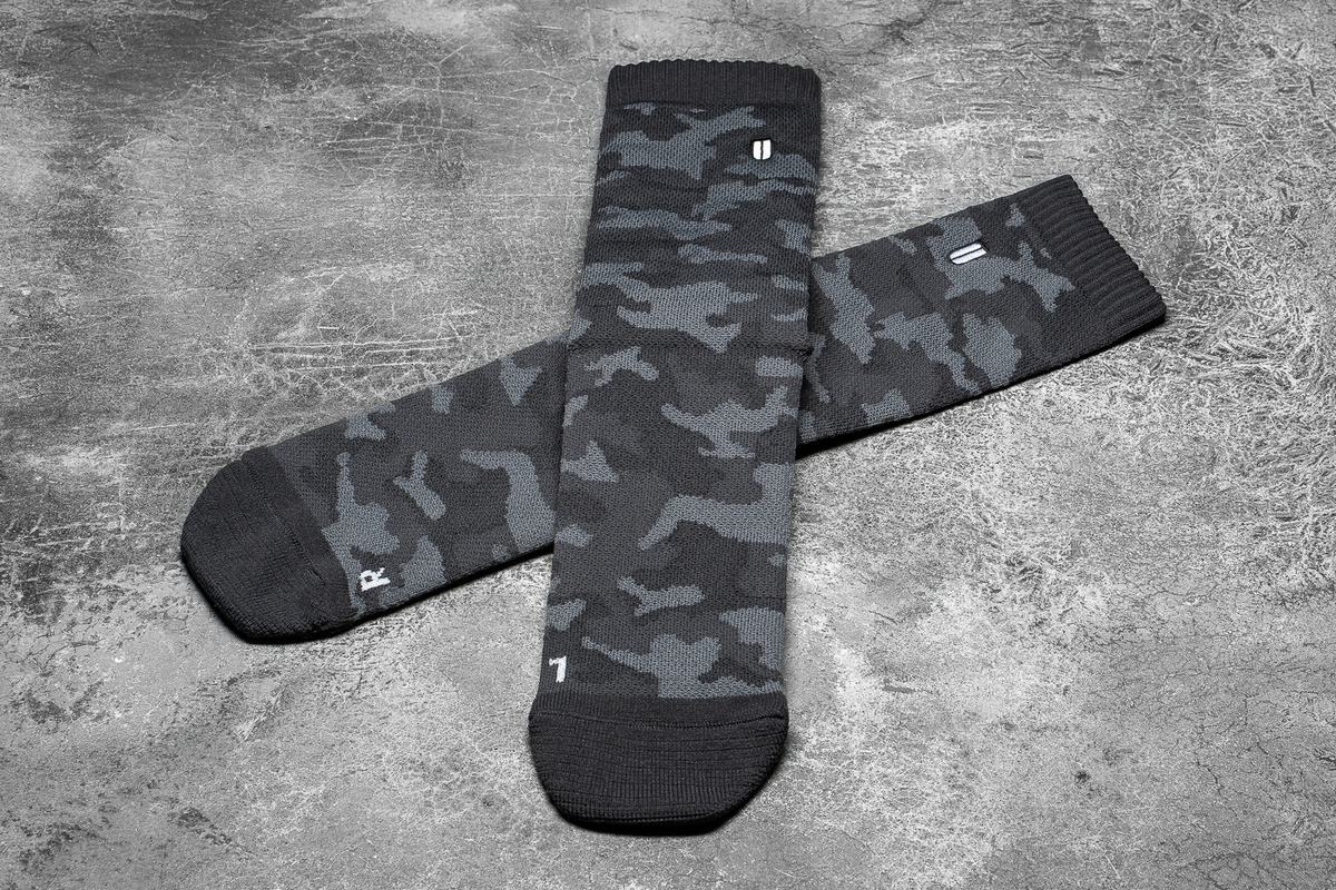 Grey Camo Women's Nobull Crew Socks | USA863701