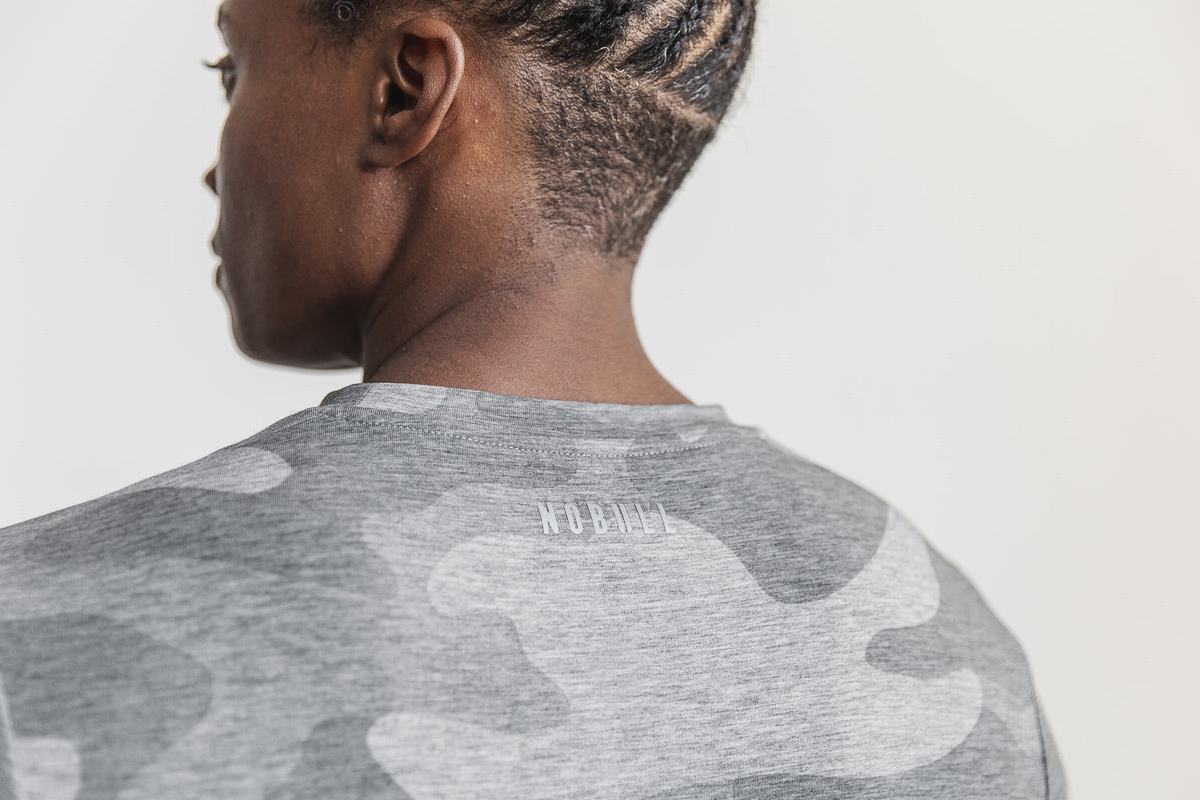 Grey Camo Women's Nobull Crossfit® T Shirts | USA801394